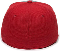 OC Sports CAGE25 Flexible Fitting Cap - Graphite Red Red