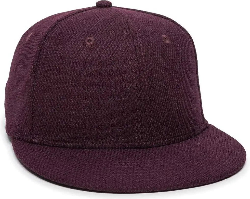 OC Sports CAGE25 Flexible Fitting Cap - Maroon - Maroon / 6 3/8’’ - 6 3/4’’