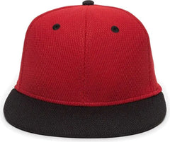 OC Sports CAGE25 Flexible Fitting Cap - Red Black