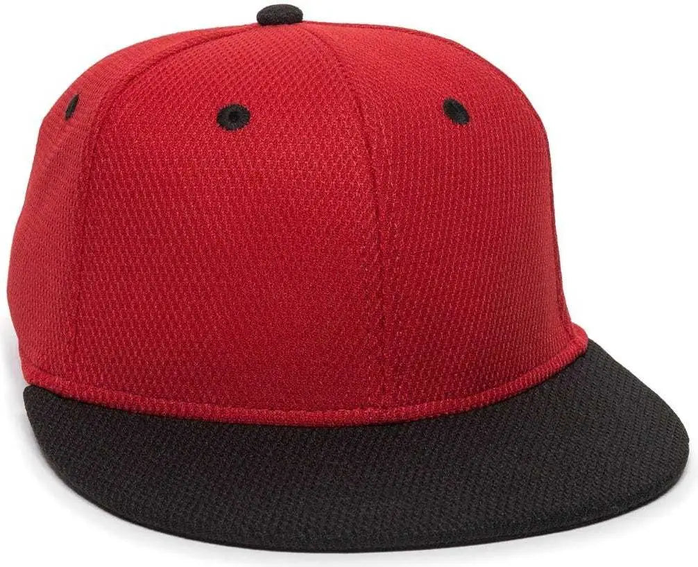 OC Sports CAGE25 Flexible Fitting Cap - Red Black - Red Black / 6 3/8’’ - 6 3/4’’