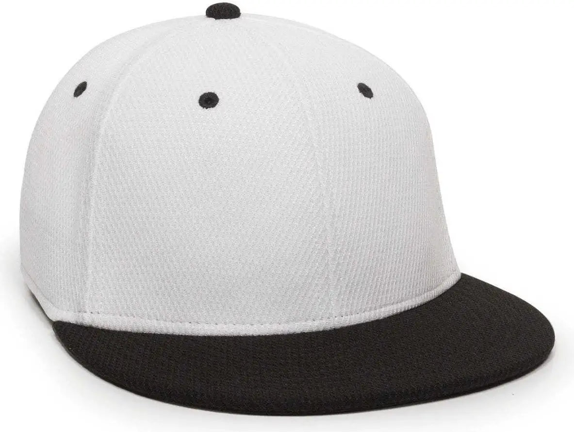 OC Sports CAGE25 Flexible Fitting Cap - White Black - White Black / 6 3/8’’ - 6 3/4’’