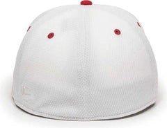 OC Sports CAGE25 Flexible Fitting Cap - White Red