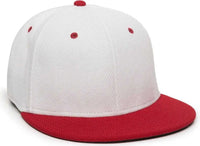 OC Sports CAGE25 Flexible Fitting Cap - White Red - White Red / 6 3/8’’ - 6 3/4’’