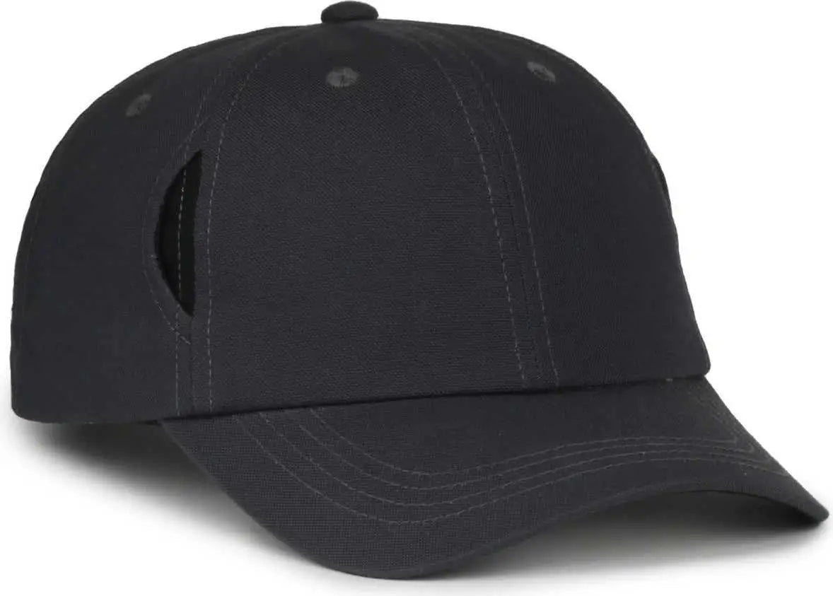 OC Sports CARG100 Cap with Temple Side Pockets - Graphite - Dark Gray / OSFM