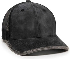 OC Sports CBW-100M Adjustable Mesh Back Cap - Kryptek Typhontm Black - Kryptek Black / OSFM