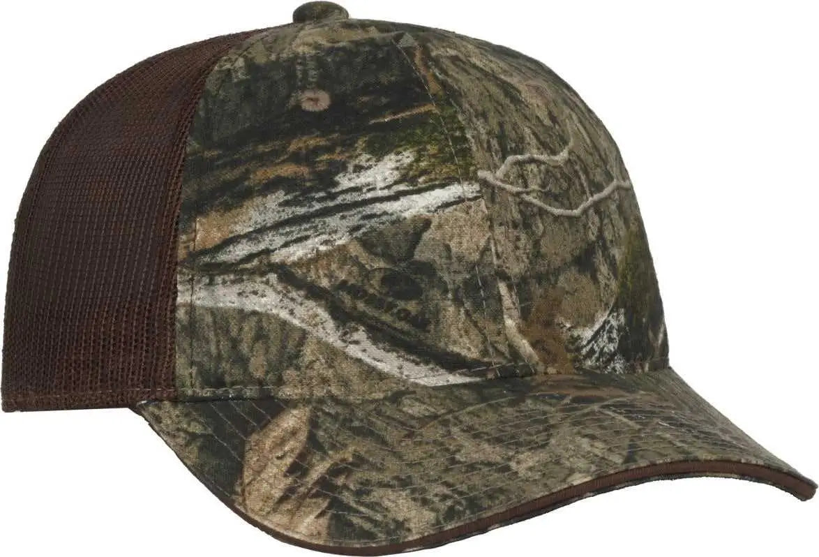 OC Sports CGWM-301 Adjustable Mesh Back Cap - Mossy Oak Country DNA Brown - Mossy Oak Brown / OSFM