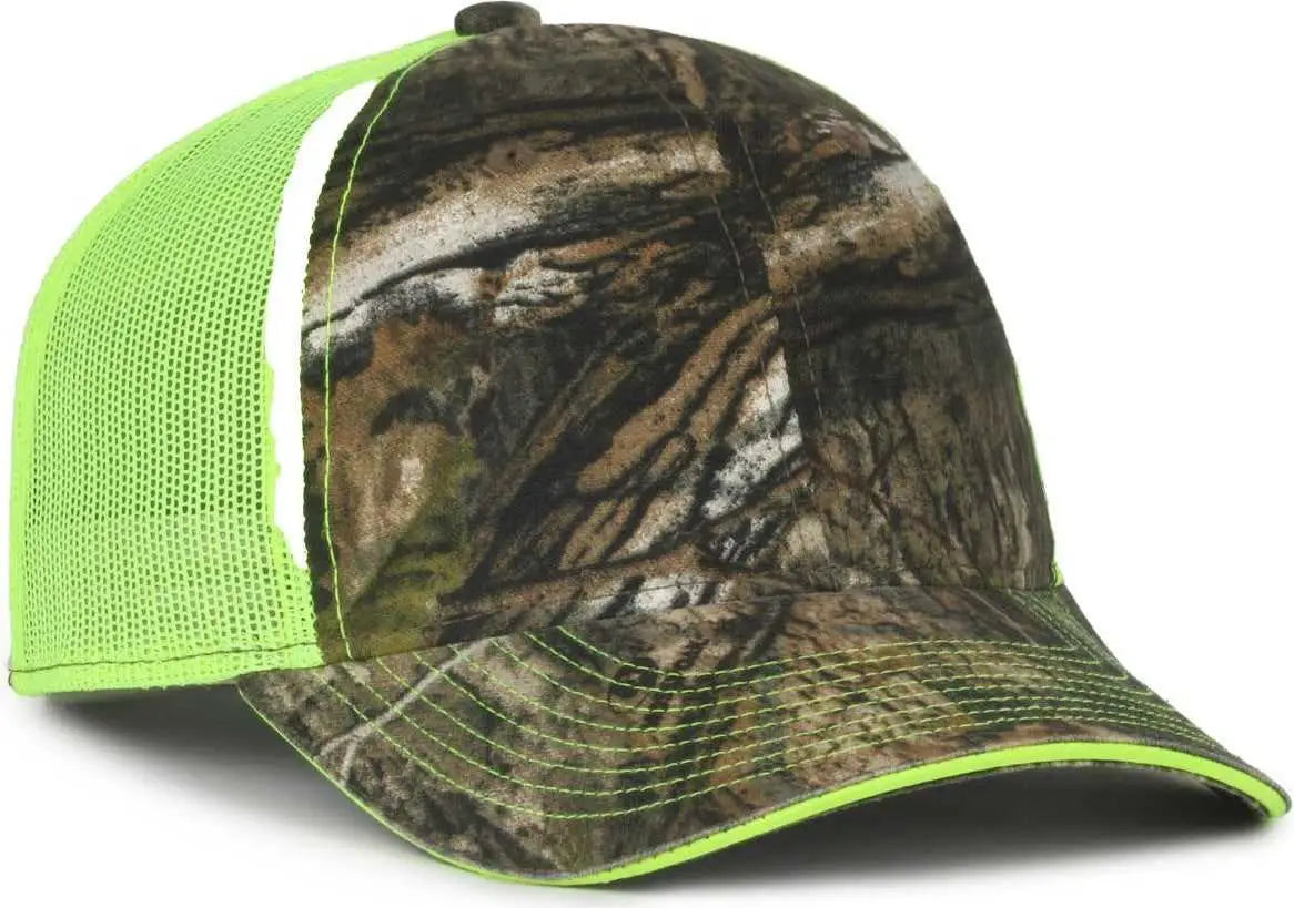 OC Sports CGWM-301 Adjustable Mesh Back Cap - Mossy Oak Country DNA Neon Yellow - Mossy Oak Yellow / OSFM