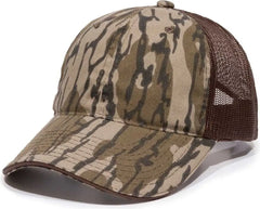 OC Sports CGWM-301 Adjustable Mesh Back Cap - Mossy Oak Original Bottomland Brown - Mossy Oak Original Bottomland Brown