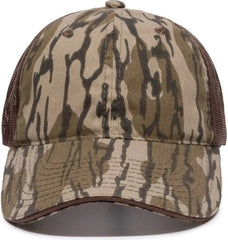 OC Sports CGWM-301 Adjustable Mesh Back Cap - Mossy Oak Original Bottomland Brown - Mossy Oak Original Bottomland Brown