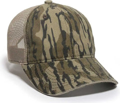 OC Sports CGWM-301 Adjustable Mesh Back Cap - Mossy Oak Original Bottomland Khaki - Mossy Oak Khaki / OSFM