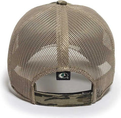 OC Sports CGWM-301 Adjustable Mesh Back Cap - Mossy Oak Original Bottomland Khaki - Mossy Oak Khaki / OSFM