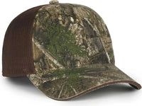 OC Sports CGWM-301 Adjustable Mesh Back Cap - Realtree APX Brown - Realtree Brown / OSFM
