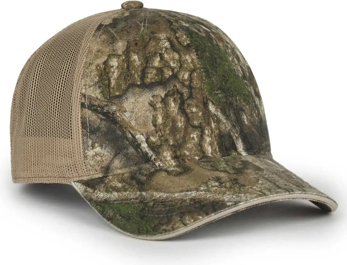 OC Sports CGWM-301 Adjustable Mesh Back Cap - Realtree APX Khaki - Realtree Khaki / OSFM