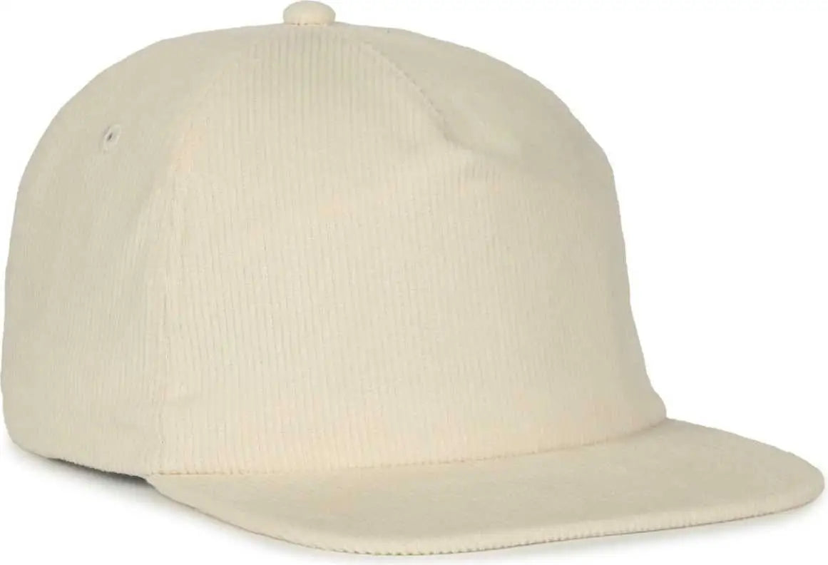 OC Sports CORD01 Corduroy Cap - Ivory - Ivory / OSFM