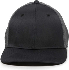 OC Sports CT120M Extra-flexible Slight Pre-curved Visor - Black Graphite