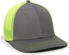 OC Sports CT120M Extra-flexible Slight Pre-curved Visor - Graphite Neon Yellow - Dark Gray Yellow / 6 3/8’’ - 6 3/4’’