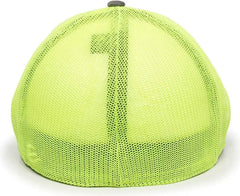 OC Sports CT120M Extra-flexible Slight Pre-curved Visor - Graphite Neon Yellow