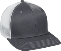 OC Sports CT120M Extra-flexible Slight Pre-curved Visor - Graphite White - Dark Gray White / 6 3/8’’ - 6 3/4’’