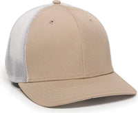 OC Sports CT120M Extra-flexible Slight Pre-curved Visor - Khaki White - Khaki White / 6 3/4’’ - 7 1/8’’