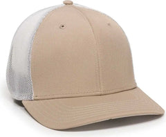OC Sports CT120M Extra-flexible Slight Pre-curved Visor - Khaki White - Khaki White / 6 3/4’’ - 7 1/8’’