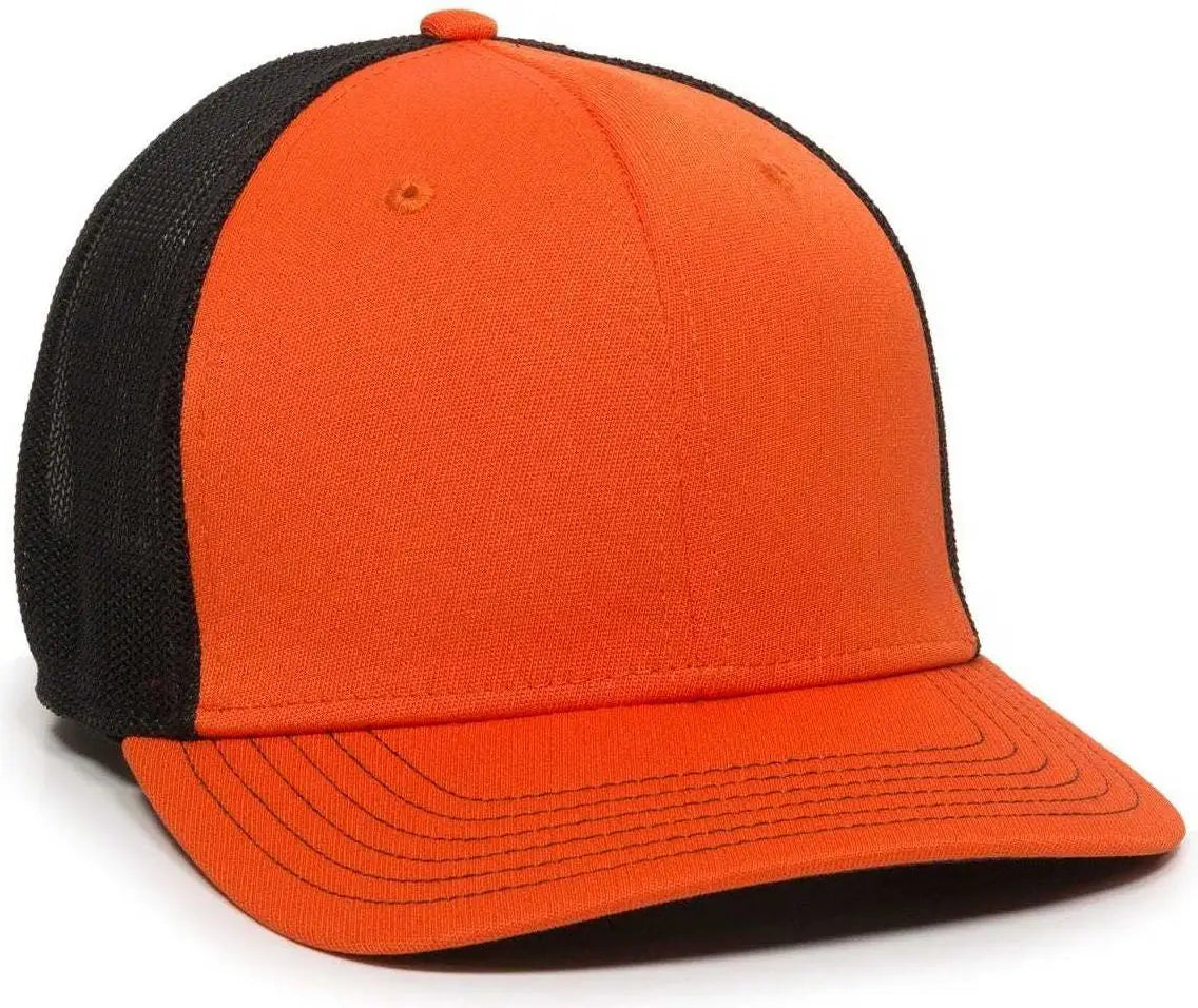 OC Sports CT120M Extra-flexible Slight Pre-curved Visor - Orange Black - Orange Black / 6 3/4’’ - 7 1/8’’