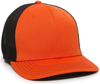 OC Sports CT120M Extra-flexible Slight Pre-curved Visor - Orange Black - Orange Black / 6 3/4’’ - 7 1/8’’