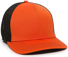 OC Sports CT120M Extra-flexible Slight Pre-curved Visor - Orange Black - Orange Black / 6 3/4’’ - 7 1/8’’