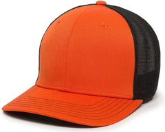 OC Sports CT120M Extra-flexible Slight Pre-curved Visor - Orange Black