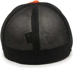 OC Sports CT120M Extra-flexible Slight Pre-curved Visor - Orange Black