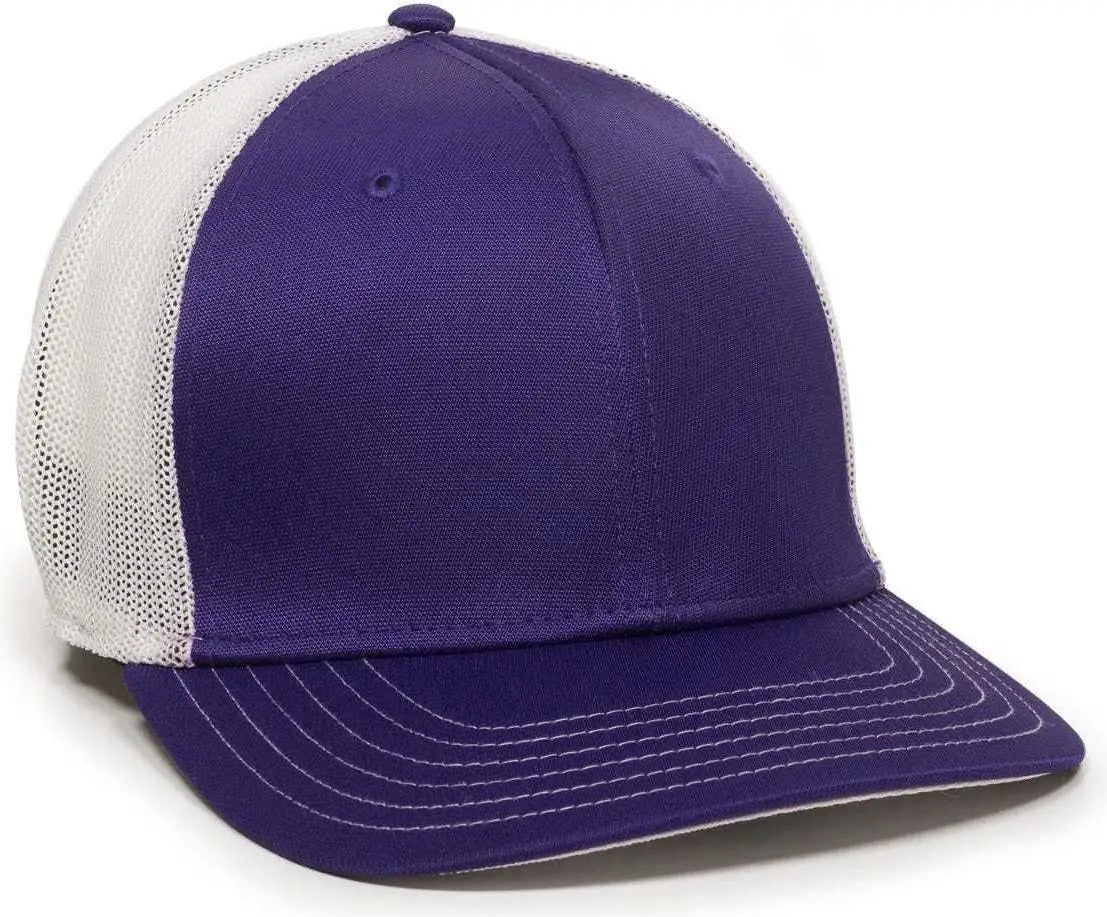 OC Sports CT120M Extra-flexible Slight Pre-curved Visor - Purple White - Purple White / 6 3/4’’ - 7 1/8’’