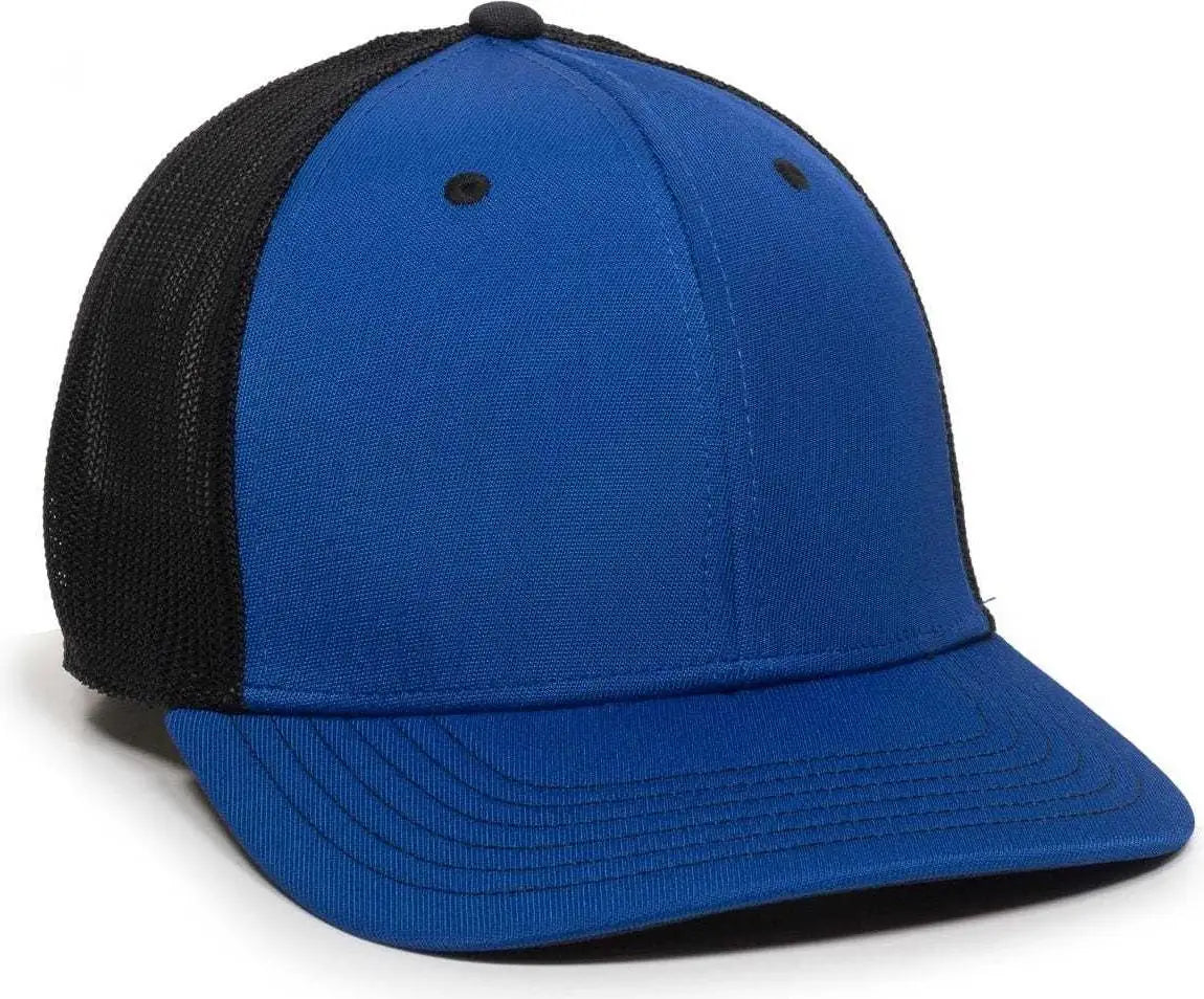 OC Sports CT120M Extra-flexible Slight Pre-curved Visor - Royal Black - Royal Black / 6 3/4’’ - 7 1/8’’
