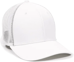 OC Sports CT120M Extra-flexible Slight Pre-curved Visor - White - White / 6 3/4’’ - 7 1/8’’
