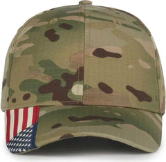 OC Sports CWF-405 Multicam Cap with Flag Visor Cap - Nyco Extreme Mulitcam Original Usa - Multicam / OSFM