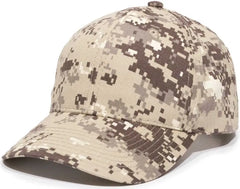 OC Sports DC-610 Cotton Twill Digital Camo Cap - Khaki - Khaki / 6 7/8’’ - 7 1/2’’