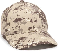 OC Sports DC-610 Cotton Twill Digital Camo Cap - Khaki - Khaki / 6 7/8’’ - 7 1/2’’