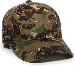 OC Sports DC-610 Cotton Twill Digital Camo Cap - Olive - Olive / 6 7/8’’ - 7 1/2’’