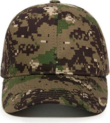 OC Sports DC-610 Cotton Twill Digital Camo Cap - Olive - Olive / 6 7/8’’ - 7 1/2’’