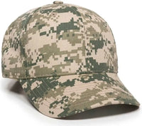 OC Sports DC-610 Cotton Twill Digital Camo Cap - Tan - Tan / 6 7/8’’ - 7 1/2’’