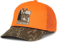 OC Sports DEER01 Deer Design Cap - Blaze Mossy Oak Bottomland - Blaze Mokky Oak / 6 7/8’’ - 7 1/2’’