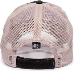 OC Sports DN-200M Adjustable Mesh Back Cap - Black Denim Putty - Black Sand / 6 7/8’’ - 7 1/2’’