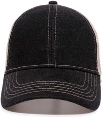 OC Sports DN-200M Adjustable Mesh Back Cap - Black Denim Putty - Black Sand / 6 7/8’’ - 7 1/2’’