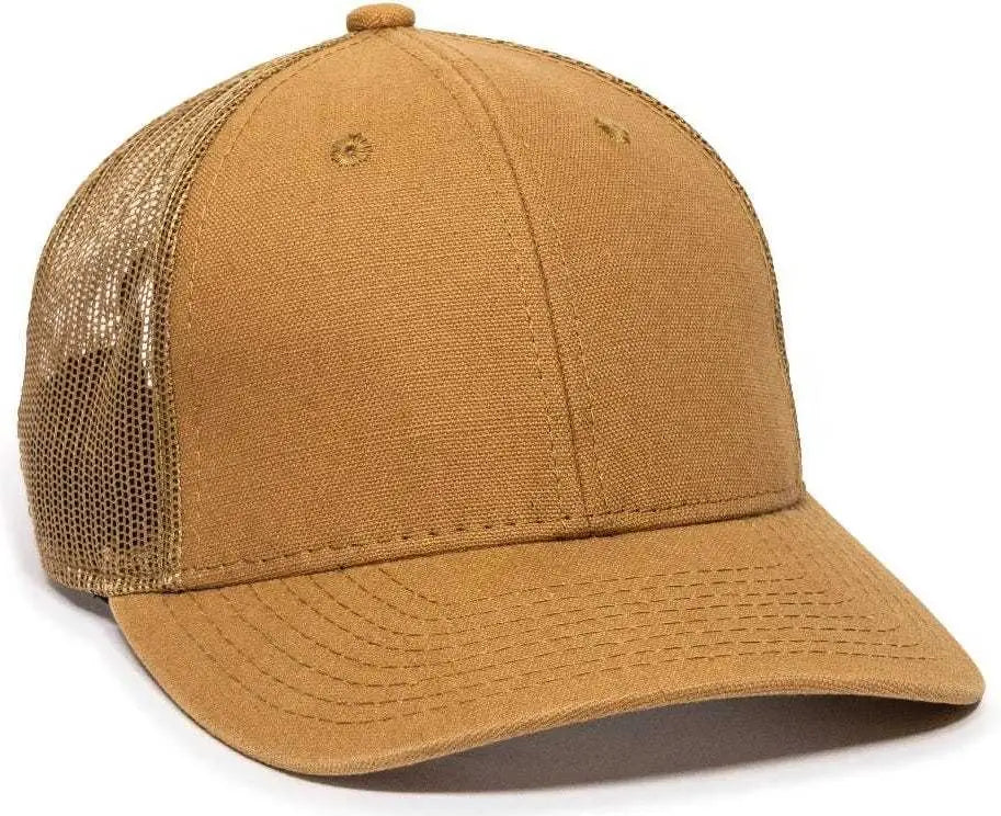 OC Sports DUK-800M Adjustable Mesh Back Cap - DUK Brown - Brown / 6 7/8’’ - 7 1/2’’