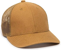 OC Sports DUK-800M Adjustable Mesh Back Cap - DUK Brown - Brown / 6 7/8’’ - 7 1/2’’