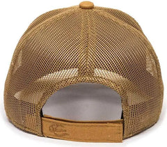 OC Sports DUK-800M Adjustable Mesh Back Cap - DUK Brown - Brown / 6 7/8’’ - 7 1/2’’