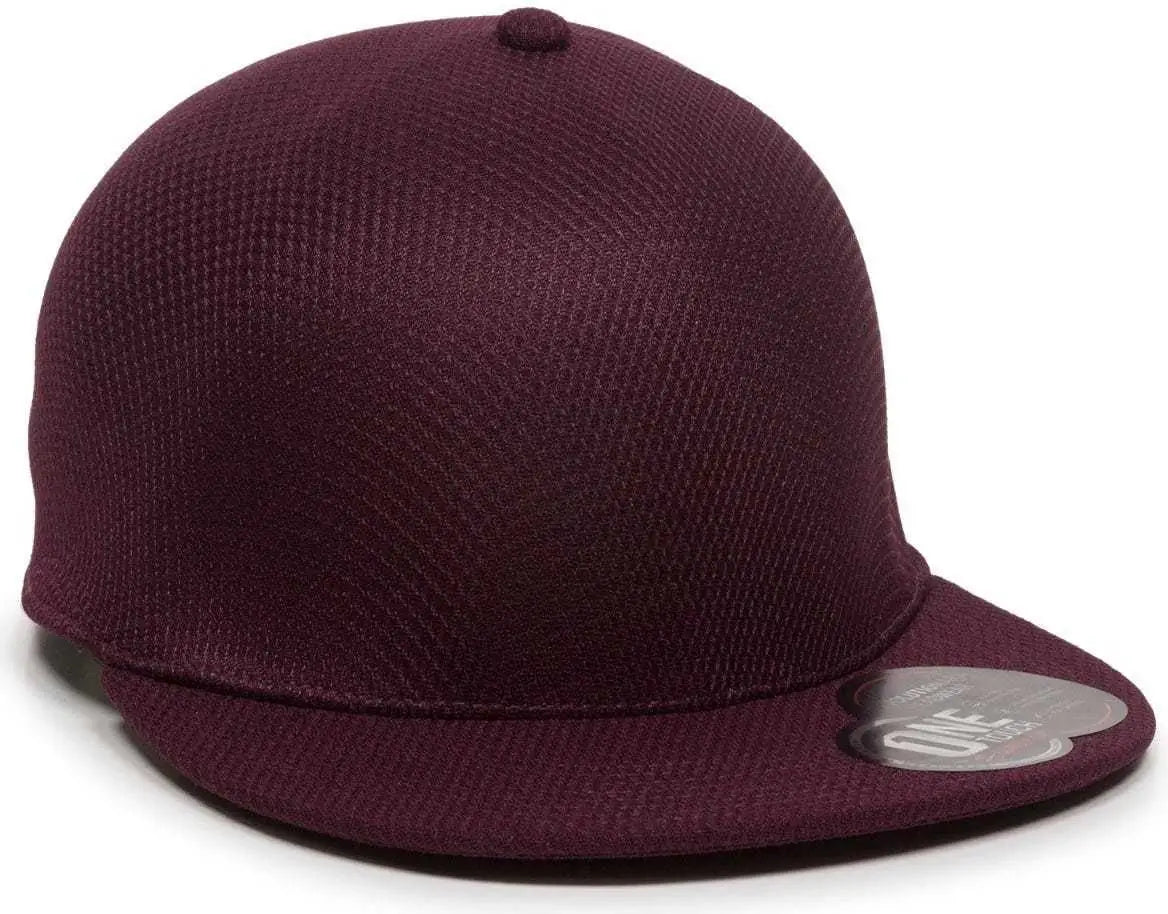 OC Sports EDGE Flexible Fitting Cap - Maroon - Maroon / 7’’ - 7 3/8’’