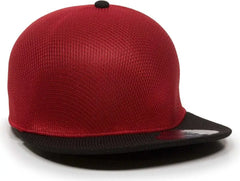 OC Sports EDGE Flexible Fitting Cap - Red Black - Red Black / 7’’ - 7 3/8’’