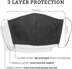 OC Sports FCVR001 Face Mask - Black - Black / OSFM