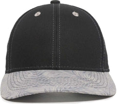 OC Sports FLR-100 Adjustable Cap - Black Light Grey Tropical - Black Light Gray / 6 7/8’’ - 7 1/2’’