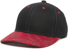 OC Sports FLR-100 Adjustable Cap - Black Red Tropical - Black Red / 6 7/8’’ - 7 1/2’’