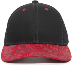 OC Sports FLR-100 Adjustable Cap - Black Red Tropical - Black Red / 6 7/8’’ - 7 1/2’’